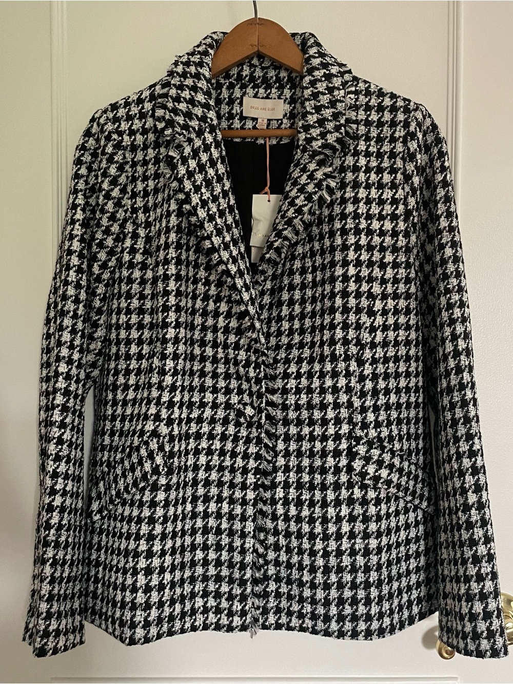 NWT Black and White Houndstooth Women's Blazer from Skies Are Blue